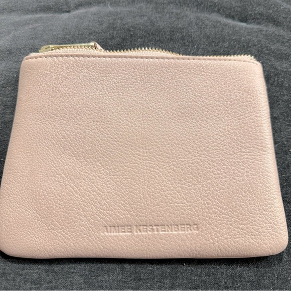NWOT Aimee Kestenberg Leather Wristlet “Saturdays are for the girls” - Picture 1 of 6